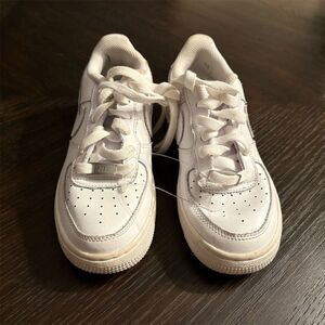 Nike Air Force 1‎ Low Triple White Sneakers Size 3Y Unisex Casual